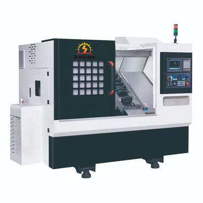 Torno inclinado do CNC da cama inclinado de 45 graus para a remoção fácil da microplaqueta